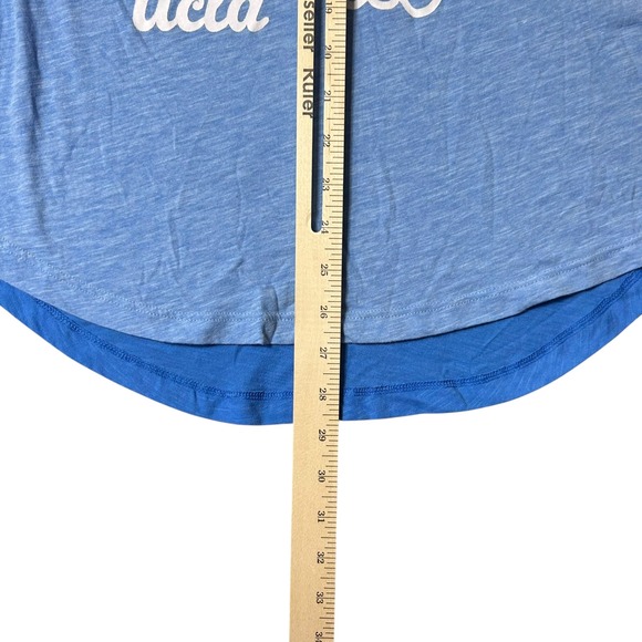 UCLA‎ Bruins T Shirt Women M Blue PINK Victoria's Secret  Bear Graphic Oversized - Picture 8 of 12